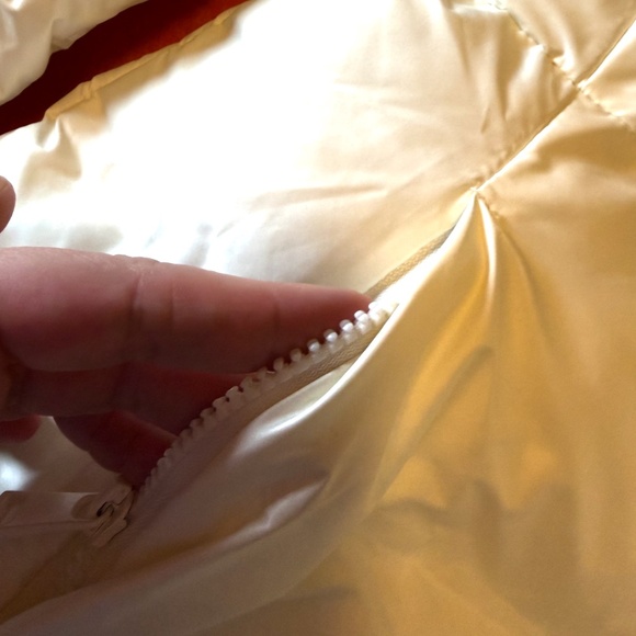 ZARA ecru removable hood water and wind protection puffer winter coat NWOT - Picture 6 of 16